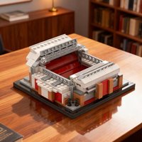 412pcs MOC Anfield Stadium Liverpool F C Architecture Model Building Blocks Bookshelf Decor, Home Decor For Boys Christmas Gift