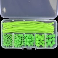 【170Pcs/Set Soft Rubber Floating Glow Fishing Beads Fishing Rig Tube Sleeve】