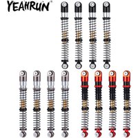 YEAHRUN 4PCS 53mm Shock Absorber Aluminum Threaded Tele Damper Upgrades for 1/24 RC Car Axial SCX24 JLU Gladiator Micro Crawler