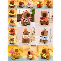 Capybara Plush Toys Sport Theme Basketball Football Cartoon Capybara Stuffed Dolls 25/35cm Soft Pillow Room Decor Christmas Gift