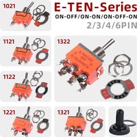 5Pcs Toggle Switch E-TEN-1021/1121/1122/1221/1321/1322 2 3 Position Latching Rocker Switch 15A 250V SPST DPDT