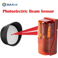 Gate Photoelectric Beam Sensor Waterproof Outdoor Reflection Photocell Infrared Red Beam Door Safety Sensor Gate Opener