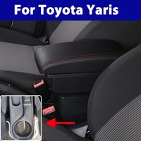 For Toyota Yaris Armrest For Toyota Yaris hybrid Car Armrest box 2020 2019 2015-2021 Retrofit parts Interior Storage box USB LED