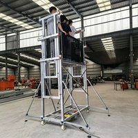 Aanpasbare elektrische steigerlift, nieuw opvouwbaar mobiel hefplatform, elektrische steiger hijsapparatuur, hefapparatuur