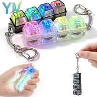 Tester przełączników klawiatury mechanicznej, brelok antystresowy z diodą LED, DIY keycap, clicker do redukcji stresu, prezent na biurko do biura, prezent na stres.