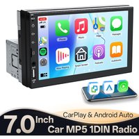 HIPPCRON 7inch Car Radio Car Multimedia Player Support Carplay Android Auto HD Touch Screen FM AUX Input Bluetooth MirrorLink