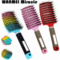 Detangling Hairbrush Scalp Massage Comb Bristle Nylon Women Magic Curly Hair Brush Salon Hairdressing Styling Tools Wholesale