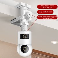 Home ceiling monitoring bracket for wall-mounted camera base without drilling holes