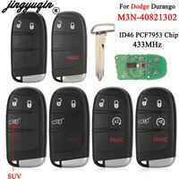 jingyuqin M3N-40821302 Smart Card Remote Control Key 433MHz for Dodge Durango 2015-2022 fob ID46 PCF7953 Chip 2/3/4/5 Buttons