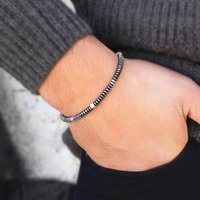 Men's Bracelet Hematite stone Bangle for Men slimming Bracelets Women Bracelet Beaded Weaving Bracelet