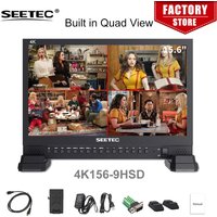 Seetec 4K156-9HSD-384 15.6 Inch IPS UHD 3840x2160 4K Broadcast Monitor with 3G-SDI HDMIx4 Quad Split Display Director Monitor