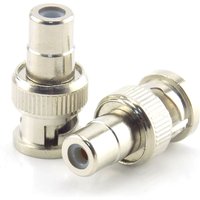 2pcs BNC male end to RCA Female Plug COAX Adapter Connector Adapter F/M Couple for Security System Video CCTV Camera B5