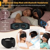 3D Sleeping Mask Bluetooth Wireless Music Eye Mask With Built-in HD Speaker Sleep Mask Headphones Travel Noise Reduction