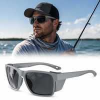 Polarized Sports Sunglasses for Men Women, Removable Side Shields, UV Protection, Fishing, Outdoor TR90 Sunglasses