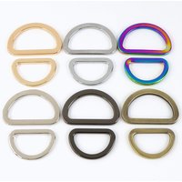 10/20Pcs 16-38mm Metal D Ring Buckle Carabiner Clip Hook Bag Strap Connection Ring Hooks Webbing Belt Buckles Hardware Supplies