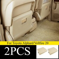 For Toyota Alphard Vellfire 20 2008-2014 Leather Kick Guard Footrest Hook Loop Installation Car Seat Cover Protector