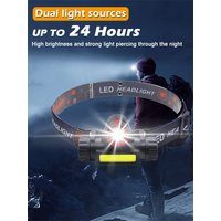 AliExpress NONE 500LM COB LED Motion Sensor Headlamp USB Rechargeable Waterproof Head Flashlight Outdoor Camping Cycling Hiking Fishing Lamp