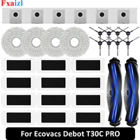 Accessories For Ecovacs Debot T30C PRO / T30C PRO OMNI GEN2 Vacuum Parts Main Roller Side Brush HEPA FIlter Mop Cloth Dust Bag