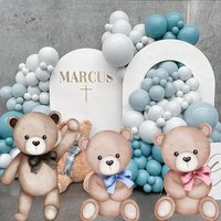 18/24/36inch Bear Birthday Party Cutouts Teddy Bear We Can Bearly Wait Backdrop KT Board for Baby Shower Background Decor