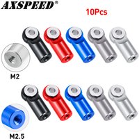 AXSPEED 10Pcs Aluminum Alloy M2 M2.5 Rod End Ball Head Joints Holder Tie Right-Hand Screw for RC Model Car Boat Airplane Trucks