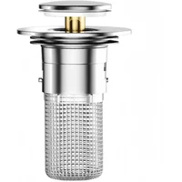 1PCS Washbasin Leak Plug Stainless Steel Bouncing Core Type Filter Basket Sink Drain for Washbasin Universal Accessory