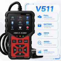 V511 Obd2 Scan Diagnostic Tool, Equipped with Battery Tester, Engine Fault Code Reader, Real-Time Data, Dtc Query, Snapshot Function, a Scan Tool for All Obdii Protocol Vehicles since 1996, No Battery