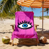 Evil Eye Beach Towel Turkish Eye Print Summer Vacation Swim Pool Quick Dry Soft Towel for Women Girls
