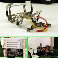 Metal Cab Simulation Dynamic Suspension System for 1/14 Tamiya RC Truck Trailer Tipper Scania R620 R470 R730 Car Upgrade Parts