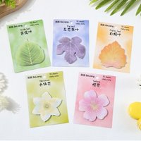 Kawaii Leaves and Flowers Theme Sticky Notes Removable Stationery Memo Notes Adhesive Notes Office Use