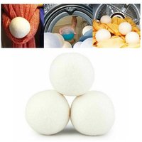 Natural Wool Dryer Balls Reusable Fabric Softener Reduce Wrinkles Static Shorten Drying Time Eco Friendly Laundry Washing Balls