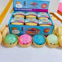 Hot Selling Tpr Decompression Simulation Baozi Kneading Music Slow Rebound Decompression Toy Steamer Blind Box For Adults