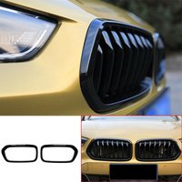 Car Front Bumper Kidney Grille Racing Grills Cover Trim Gloss Black For BMW F39 X2 2018 2019 2020 2021 51712455246 51712455247