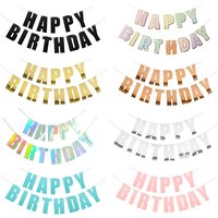 Colorful Happy Birthday Letter Banner Adults Kids Happy Birthday Party Decor Garlands Birthday Photo Props Banner Supplies