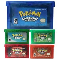 Scarlet green ruby emerald sapphire Series Video Game Cartridge Pokemon USA ITA NOE FRA EUR ESP Sapphire for GBA