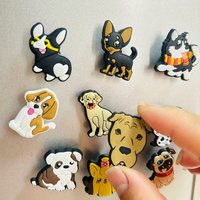 10 Refrigerator Magnets - Whimsical Cartoon Dog Magnets for Decoration, Suitable for Kitchens, Office Whiteboards