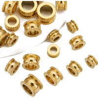 20pcs 6/7/8/9mm Diameter Stainless Steel Loose Bead Spacer Beads Charms for DIY Jewelry Necklace Supplies Bracelets Accessories