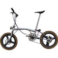 AliExpress NONE Titanium Folding Bike NO Logo 20 Inch 11 Speed Disc Brake Portable Tri Fold Frame 53T 20