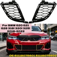 For G20 BMW 330e 330eX 330i 330iX M340i M340iX 2019 2020 2021 2022 Front Bumper Lower Grill Cover 51118075601 51118075602
