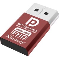 DisplayPort Dummy Plug EDID Emulator (1080p60Hz Default, 1440p30Hz, 4K17Hz) – DP Headless Ghost Adapter for Virtual Monitor