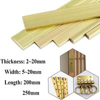 H59 Brass Flat Bar Plate Strip Thicknesses 2mm 4mm 6mm 8mm 10mm 20mm Pure Copper Solids Metal Plates Material Length 200mm/250mm