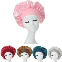 1/2pcs Silky Satin Lined Bonnet Sleep Cap Stay On All Night Hair Wrap Cover Slouchy Beanie For Curly Hair Protection For Women