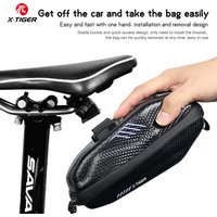 X-TIGER Bicycle Bag Waterproof Bicycle Seat Large Capacity Hard Shell Durable 3D Bicycle Bag MTB Bicycle Bag Bicycle Accessories
