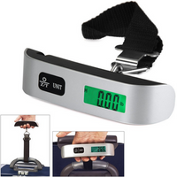 50kg Hanging Baggage Scale Digital Luggage Scale LCD Display Portable Suitcase Weighing Scale Travel Luggage Weight Scale