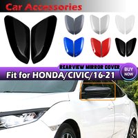 Black/White/Red/Blue/Sliver/Unpainted Side Rearview Mirror Cover Housing For Honda Civic 10th 2016-2021 Car Exterior Accessories