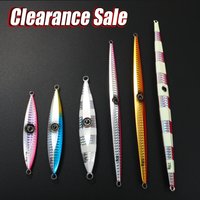 Clearance Assorted Flat & Long Metal Jig Slow Jigging Shore Casting Luminous Saltwater Boat Fishing Lure