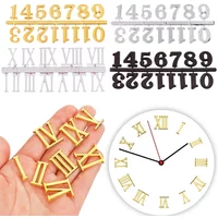 1Set DIY Clock Numerals Roman Numerals Wall Digital Clocks Replacement Parts Removable Home Art Decal Sticker Quartz Clock Parts
