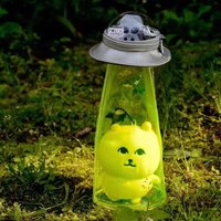 UFO Alien Spaceship Pencil Case Doll Stationery Storage Bag Transparent Large Capacity Pouch for Funy Student Gifts