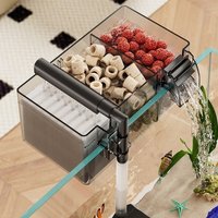 Wall Mounted Fish Tank Filter Box Silent Operation Detachable Waterfall Filter 3-in-1 Drip Flow Top Mounted Filter