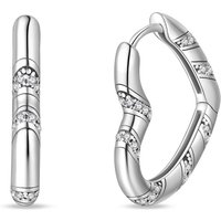 New 925 Sterling Silver Hoop Earrings Sparkling Retro - Love Weaving Earrings For Women Exquisite Party Jewelry Gifts