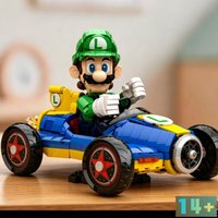 In Stock 2026 New 72050 Super Mario Luigi 2234pcs Car Model Assembly Kart Car Toy Ornament Gift